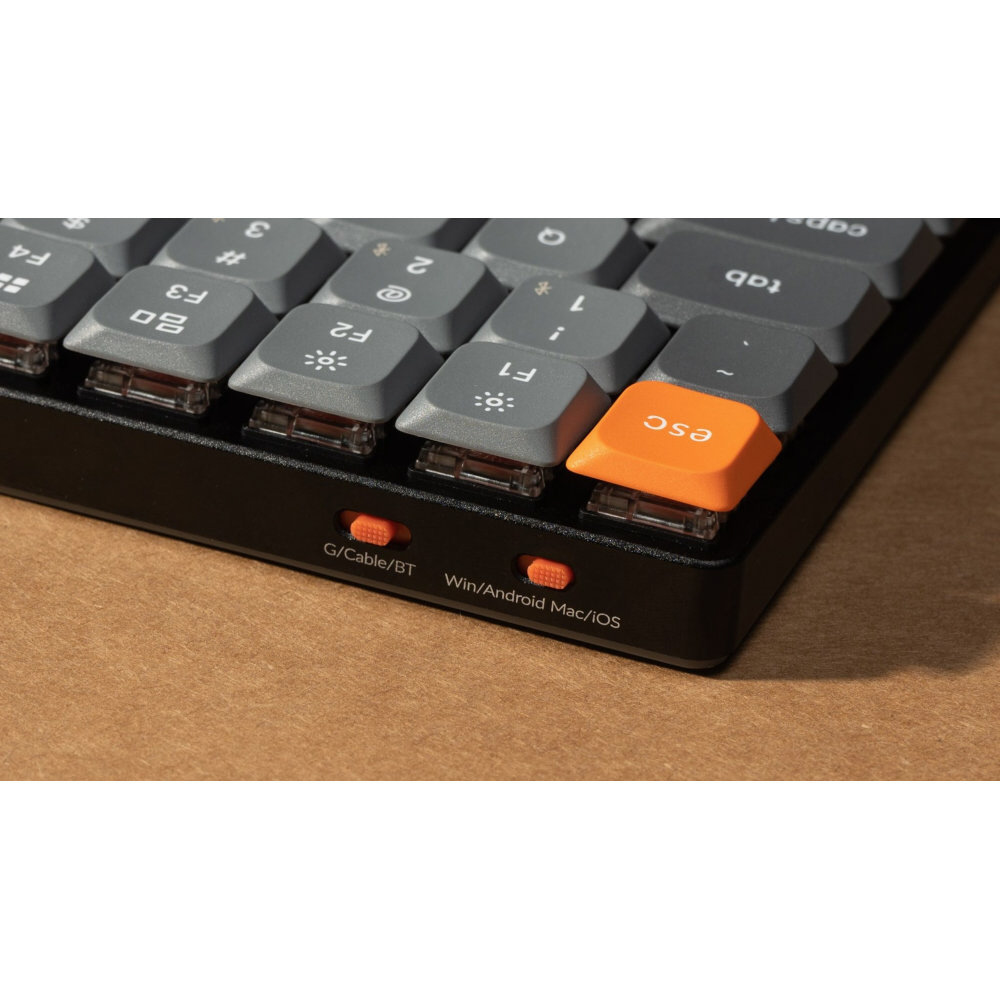 キーボード K3 Max White LED - ダブルショットPBTキーキャップ(茶軸