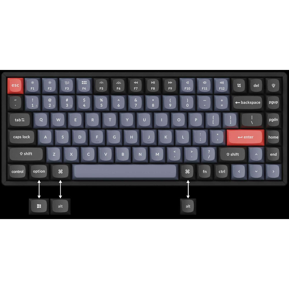 キーボード K2 Pro RGBライト(赤軸・英語配列) K2P-J1-US ［有線