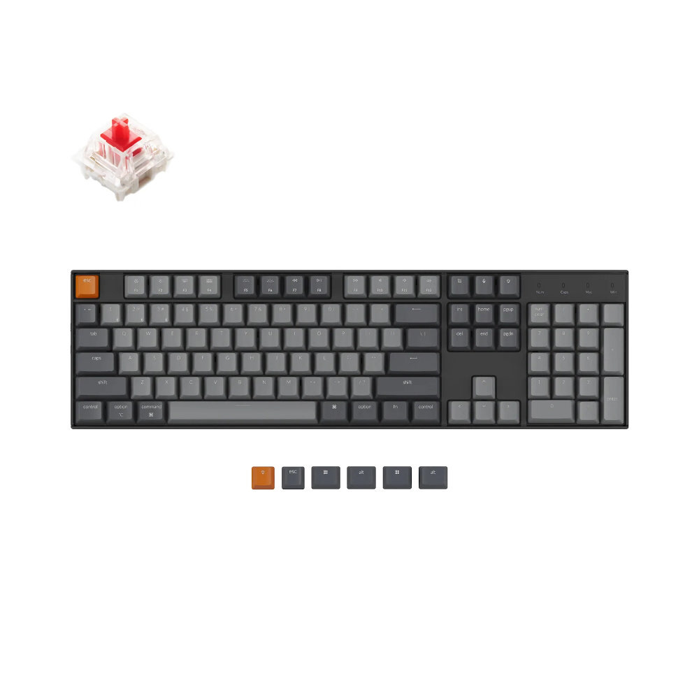 キーボード K10 White LED(赤軸・英語配列) K10-A1-US ［有線