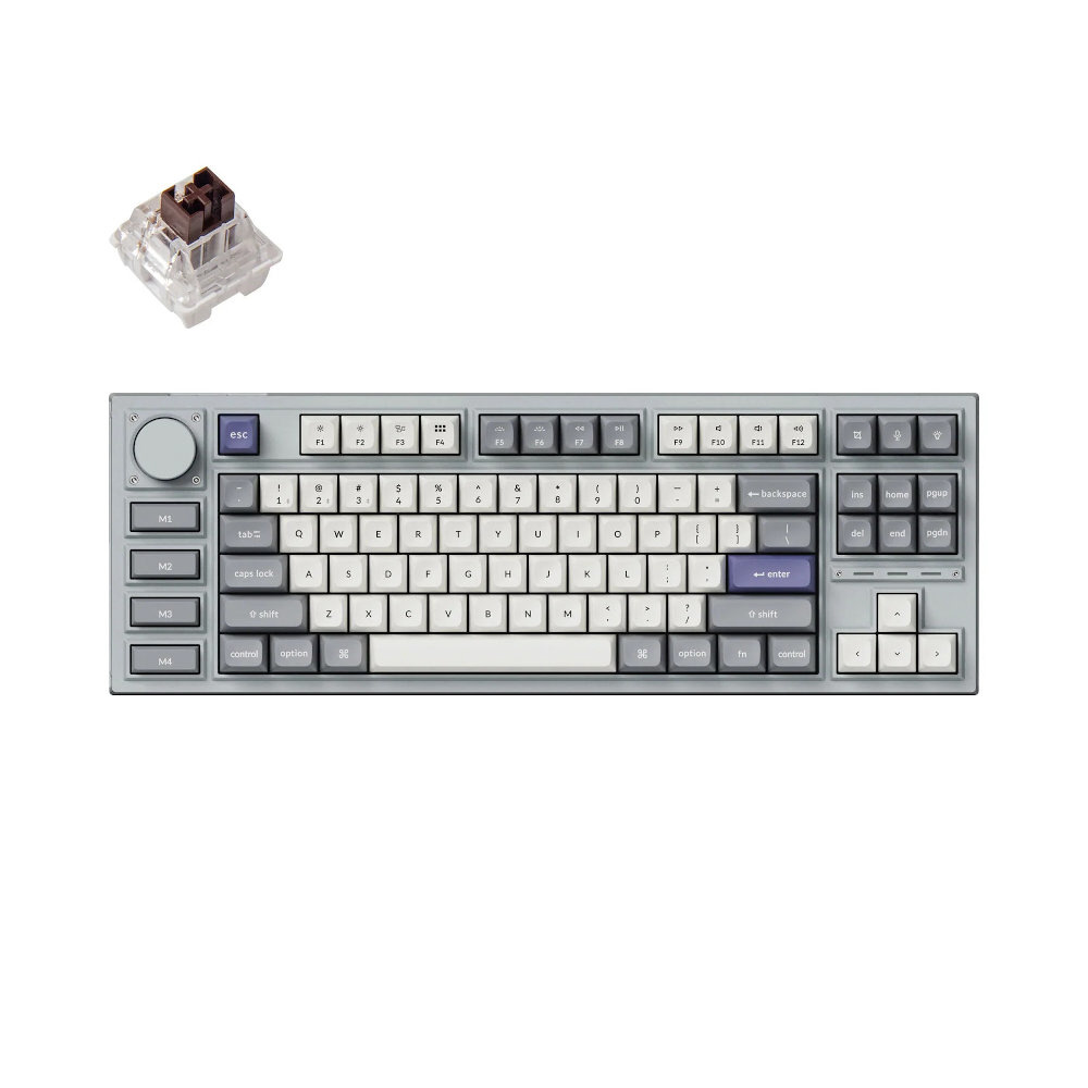キーボード Q3 Pro RGBライト(茶軸・英語配列) シルバーグレー Q3P-X3
