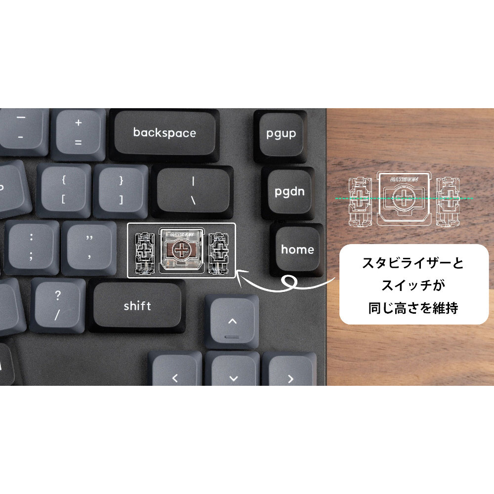 キーボード K15 Pro Aliceレイアウト QMK RGBライト(赤軸・英語配列