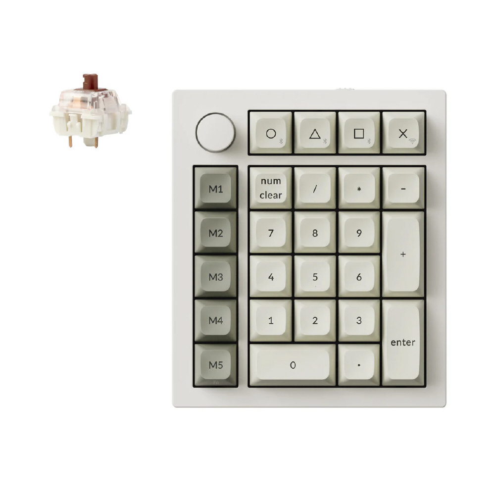 キークロン Keychron Q0 Max 茶軸 白 Q0M-P3 テンキー Q0 Max(茶軸) シェルホワイト Q0M-P3 ［有線