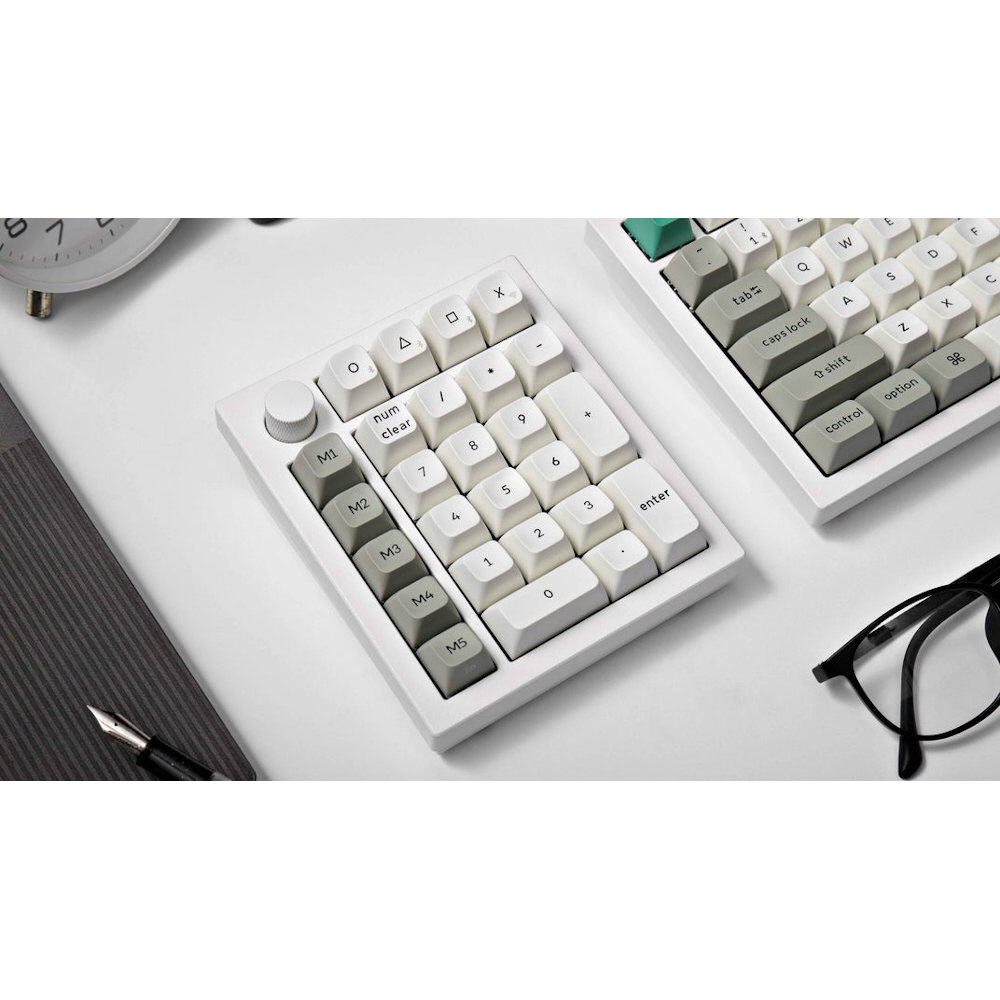 テンキー Q0 Max(茶軸) シェルホワイト Q0M-P3 ［有線