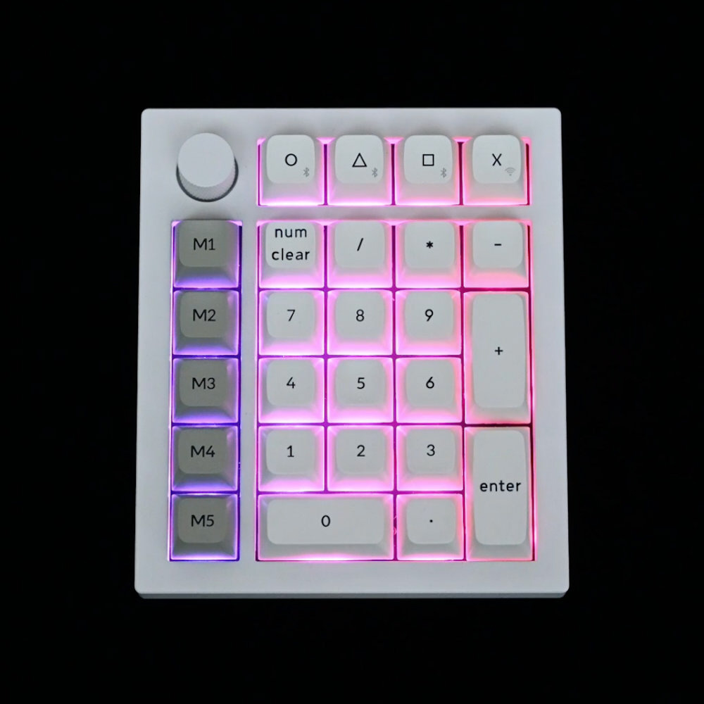 テンキー Q0 Max(茶軸) シェルホワイト Q0M-P3 ［有線