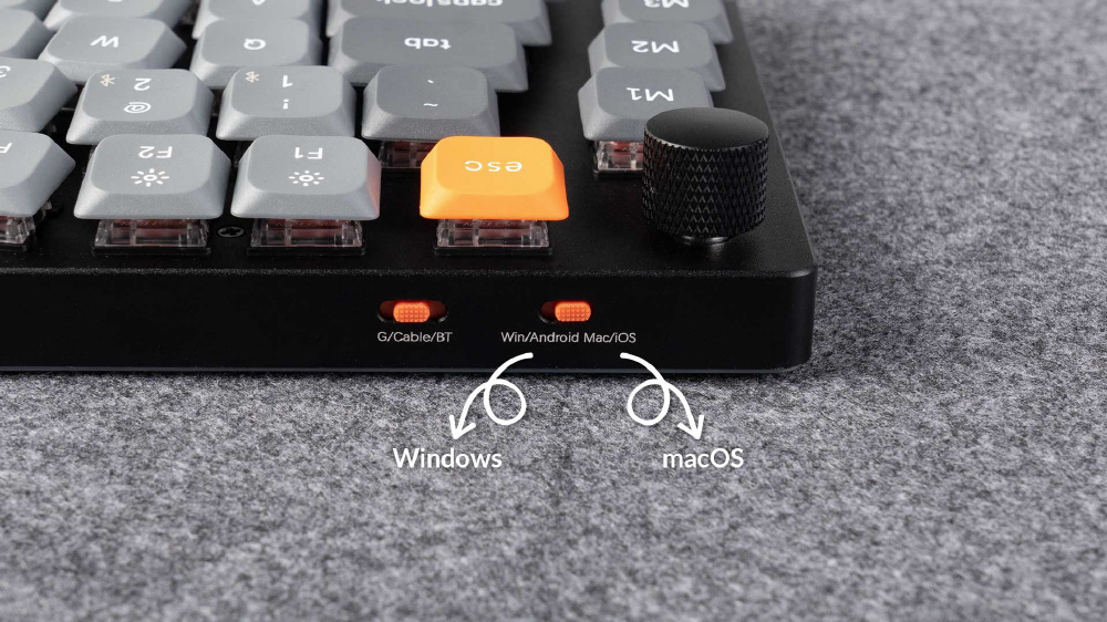 Keychron K15 Max / White LED / US / 茶軸 キーボード K15 Max White LED(茶軸) K15M-A3-JIS ［有線