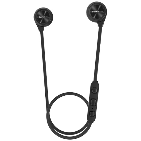 bluetooth イヤホン カナル型 BUOYANT Black/Black DE-W02-BLK ［リモコン・マイク対応  /ワイヤレス(左右コード) /Bluetooth］