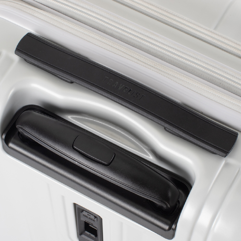 トップオープン 拡張機能付きスーツケース キャスターストッパー 機内