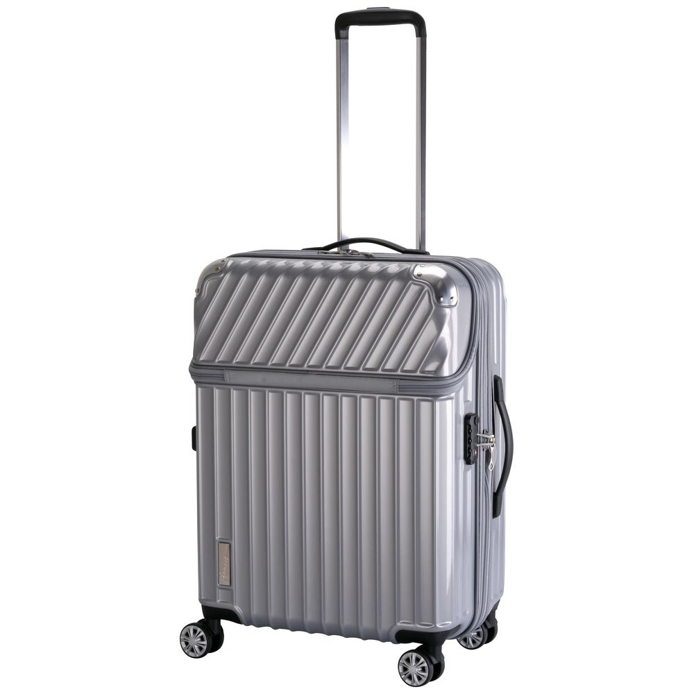 トップオープン スーツケース キャリーケース 拡張機能 ハードケース MOMENT（モーメント） シルバー 76-35164 ［TSAロック搭載］