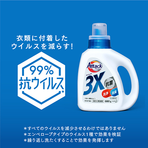 アタック 3x 抗菌 消臭 洗浄もこれ1本で解決 液体洗剤 詰め替え 12g の通販はソフマップ Sofmap