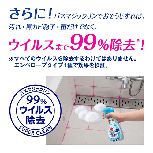 バスマジックリン 泡立ちスプレー スーパー泡洗浄 香りが残らない 本体 350mL×12個 バスマジックリン ＳＵＰＥＲ泡洗浄 香りが残らないタイプ 本体