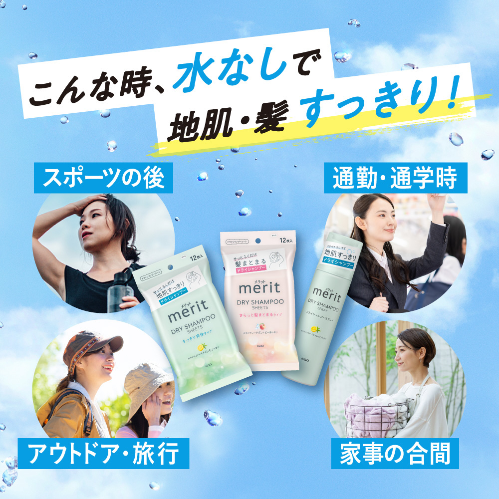 38個セットmeritメリット ドライシャンプーシート 12枚入 merit メリットDAY＋ ドライシャンプーシート 12枚入｜の通販は