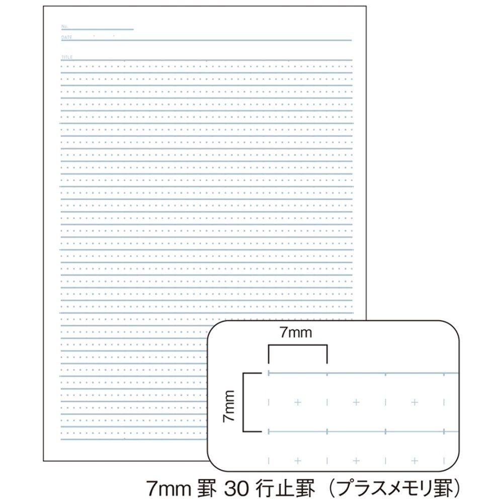 Treesノート プラスメモリ 5色パック セミB5 7mm横罫 空柄 UTRA02X5