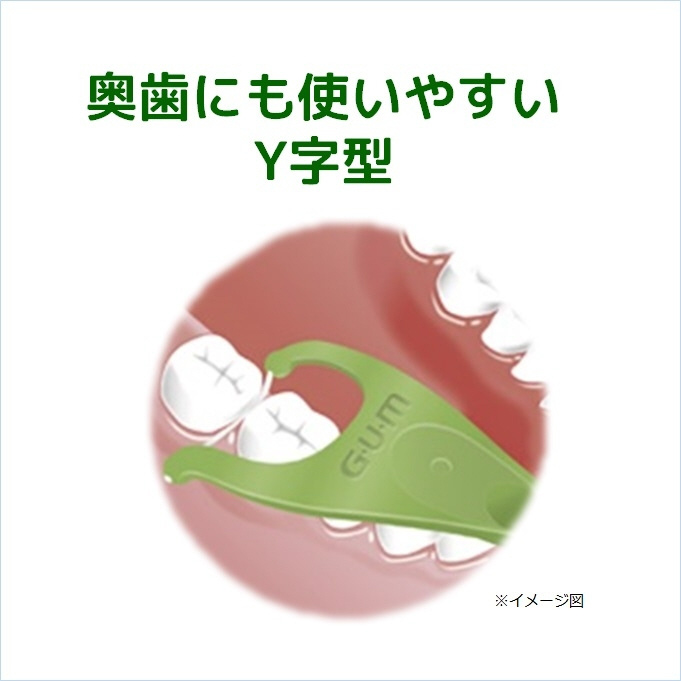 【GUM(ガム) 】デンタルフロスu0026ピック Y字型 30本入〔歯間ブラシ〕