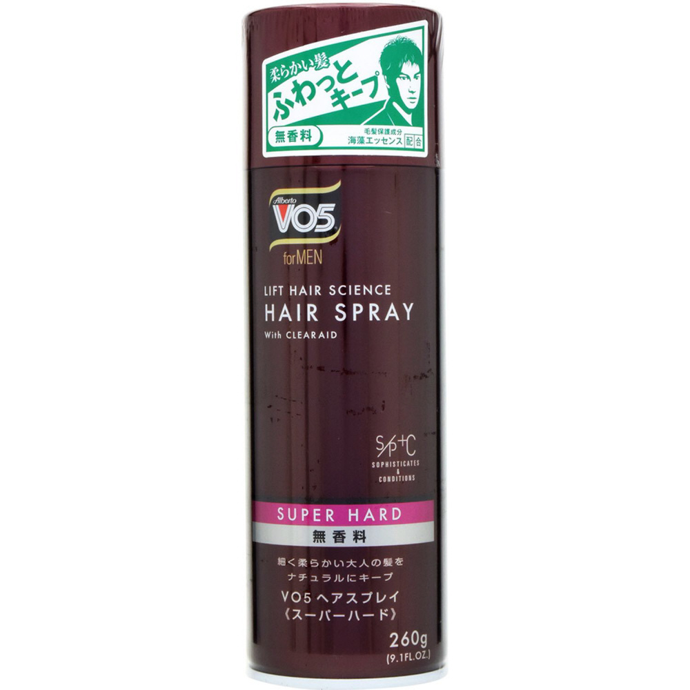 【VO5】 for MEN ヘアスプレイ スーパーハード無香料 260g