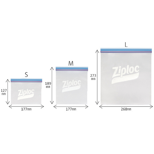 Ziploc（ジップロック）フリーザーバッグ シンプルモデル Sサイズ 20枚