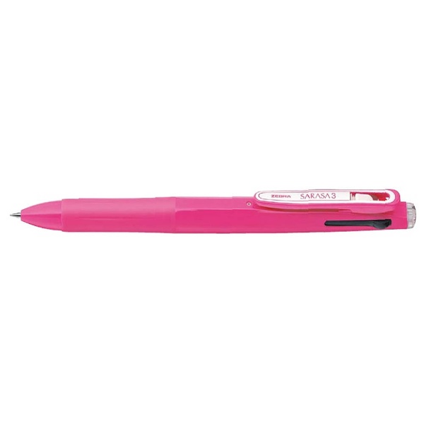 ジェルボールペン] サラサ3B ピンク （インク色：黒、青、赤・ボール径