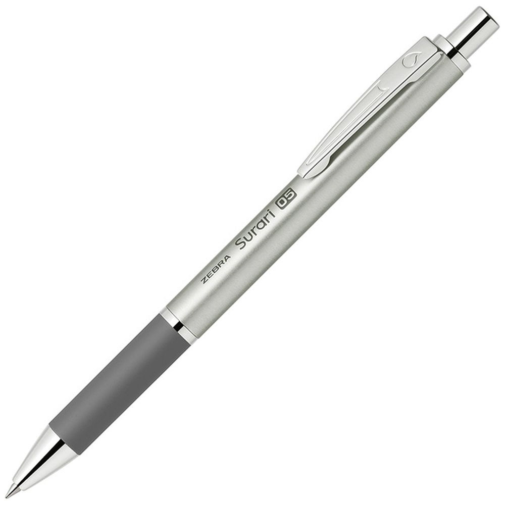[エマルジョンボールペン] スラリ300 (0.5mm) シルバー （インキ色：黒） BAS38-S