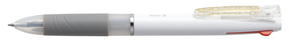 スラリ3C 多色ボールペン 白 B3AS11-W ［0.5mm］