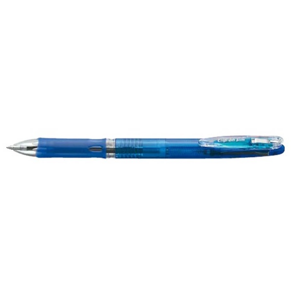 油性ボールペン] クリップ-オン スリム3C （3色ボールペン） 青