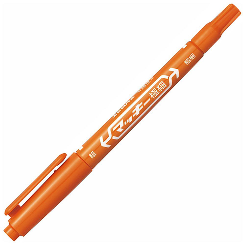 油性マーカー 極細 フック付POS マッキー オレンジ P-MO-120-MC-OR｜の