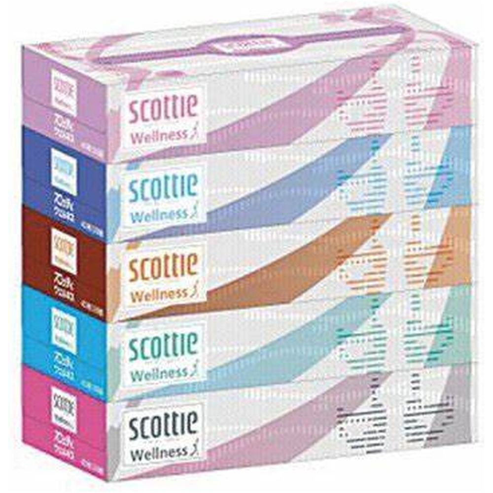 scottie（スコッティ）ティシュー ウェルネス 400枚（200組）×5箱