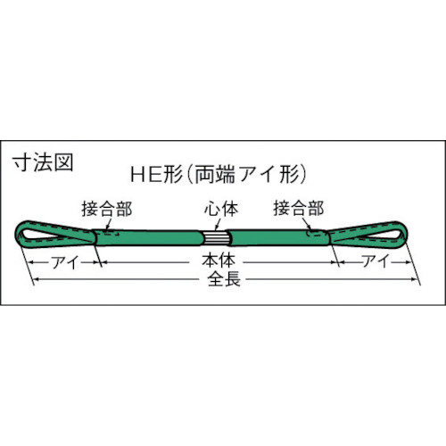 マルチスリング HE形 両端アイ形 2.0t 長さ2.0m HEW020X2.0｜の通販は