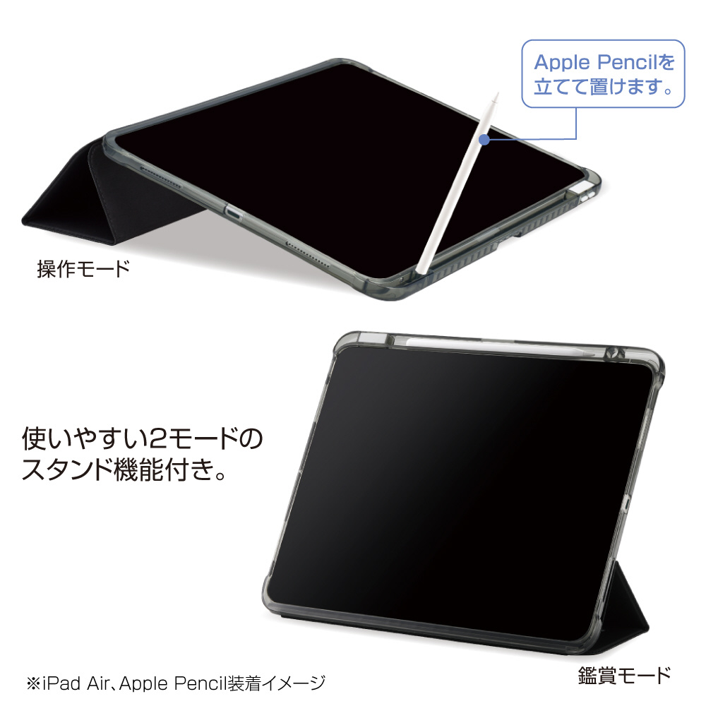 13インチiPad Air（M2）用 衝撃吸収ケース M3/M4対応 ブラック TBC