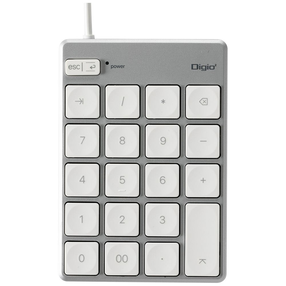 テンキー Mac用 シルバー/ホワイト ［有線 /USB (Type-C)］｜の