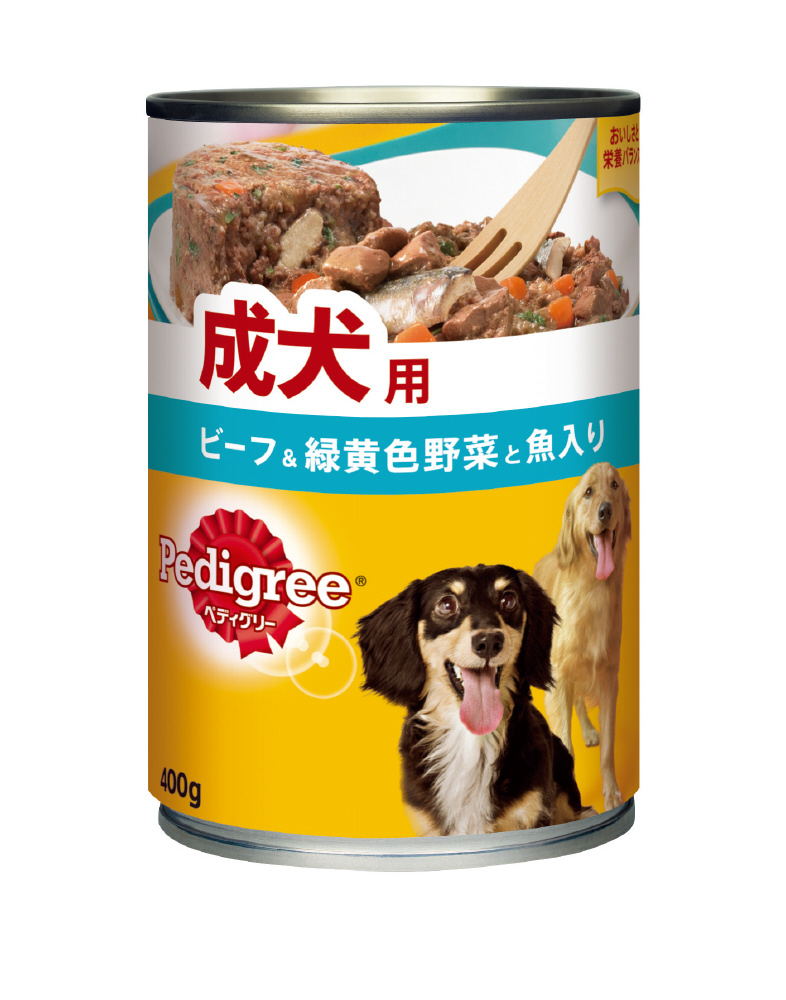 ペディグリーチャム】ざく切りビーフ&魚・野菜入り400g〔ペットフード