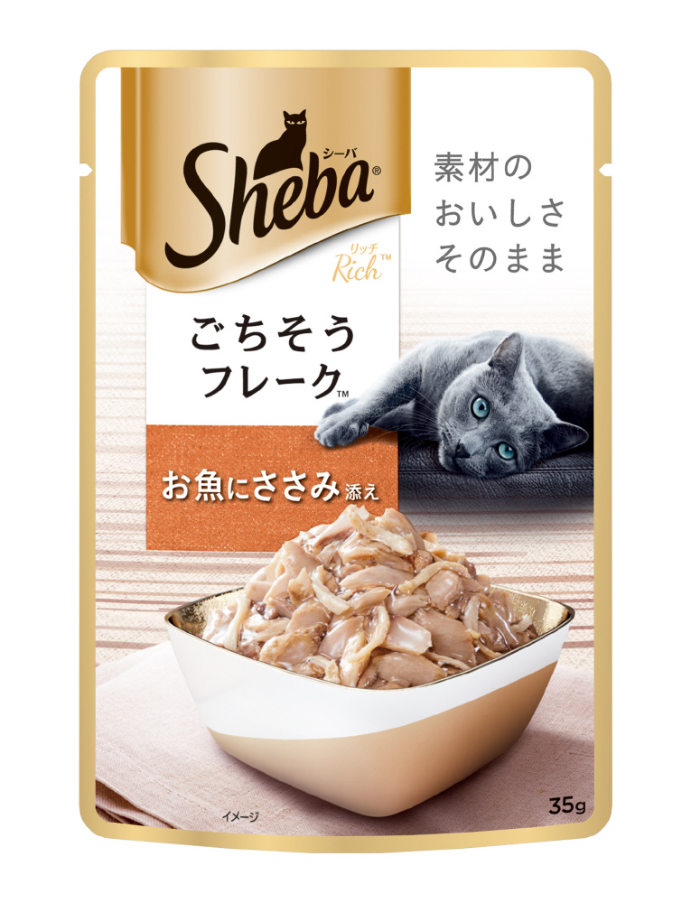 Sheba（シーバ）リッチ ごちそうフレーク お魚にささみ添え 35g