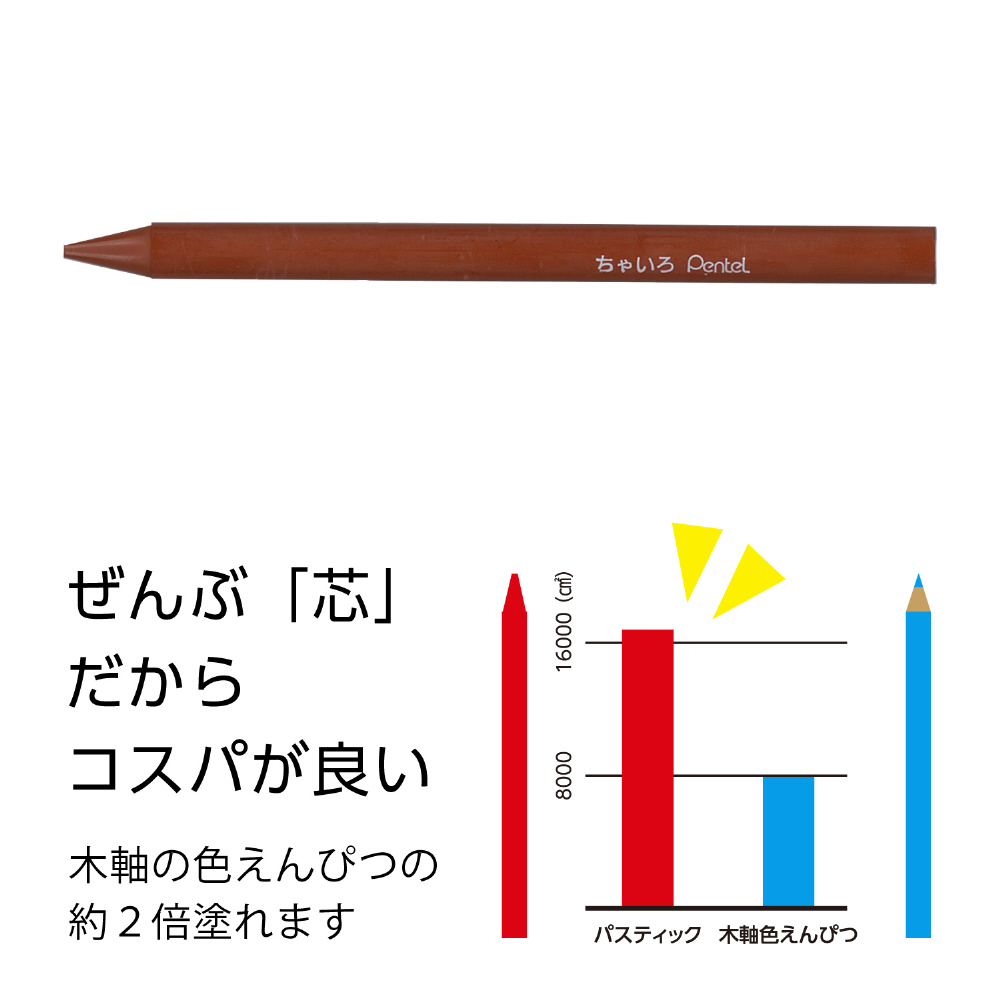 色えんぴつ 単色 パスティック ちゃいろ GC-T08R｜の通販は