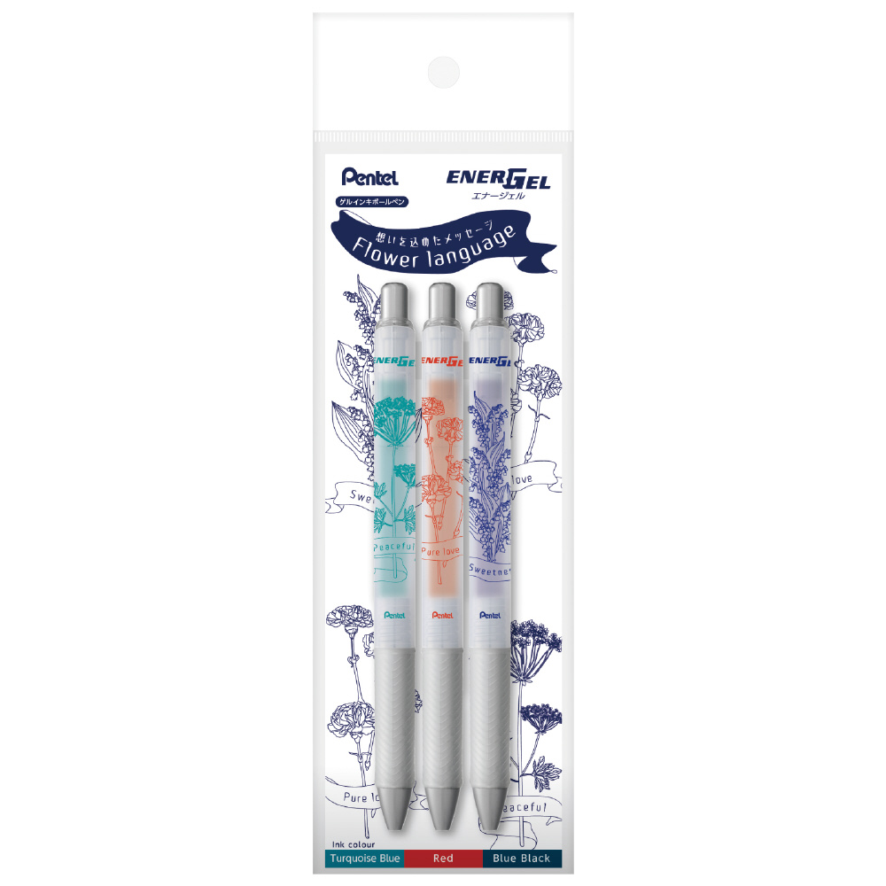 限定】ENERGEL(エナージェル) ボールペン [0.5mm] Flower Language2(3