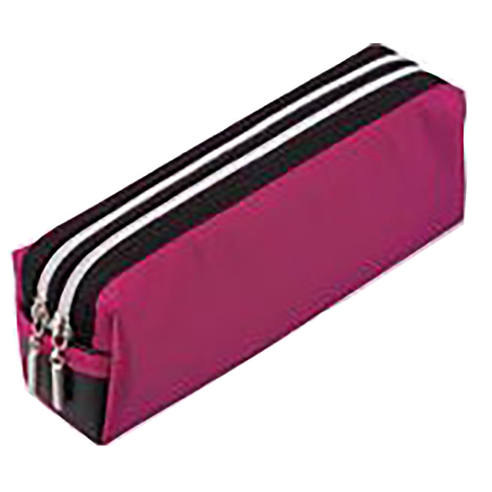 ペンケース〕 ダブルファスナーカラー H85mm ピンク FY279P｜の通販は