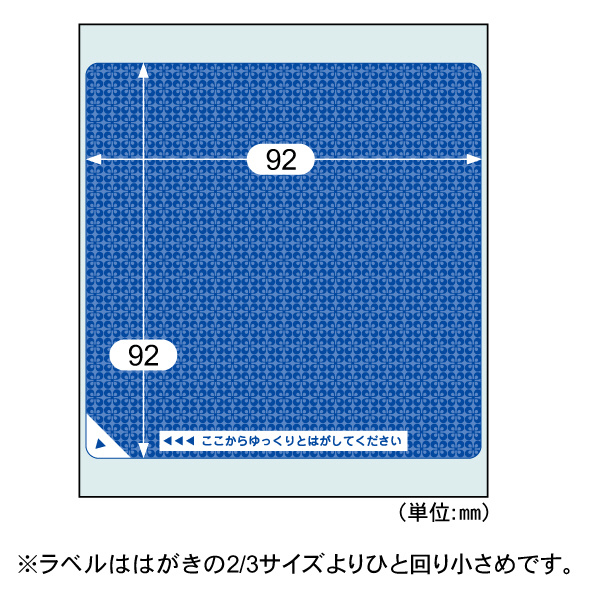 目隠しラベル〕はがき2/3サイズ 地紋 OP2460 ［20シート /1面］｜の