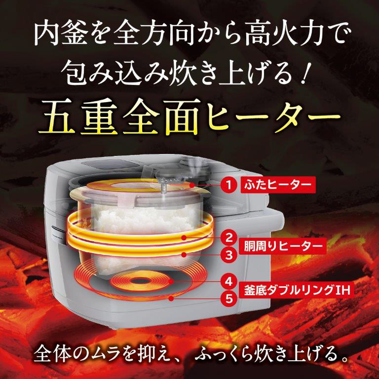 炊飯器 炭炊釜 黒曜（こくよう） NJ-SED06-B ［3.5合 /IH］｜の通販は