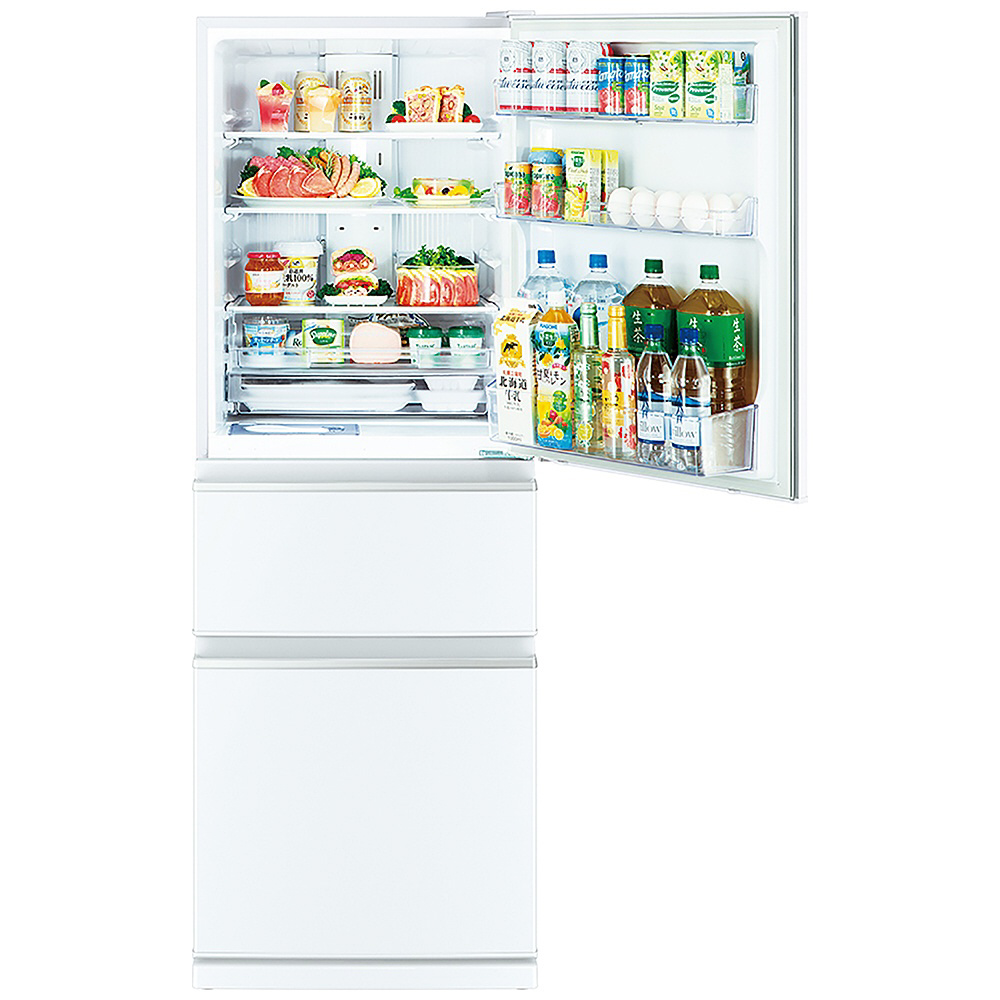 冷蔵庫 ホワイト MR-C33H-W ［幅60cm /330L /3ドア /右開きタイプ 