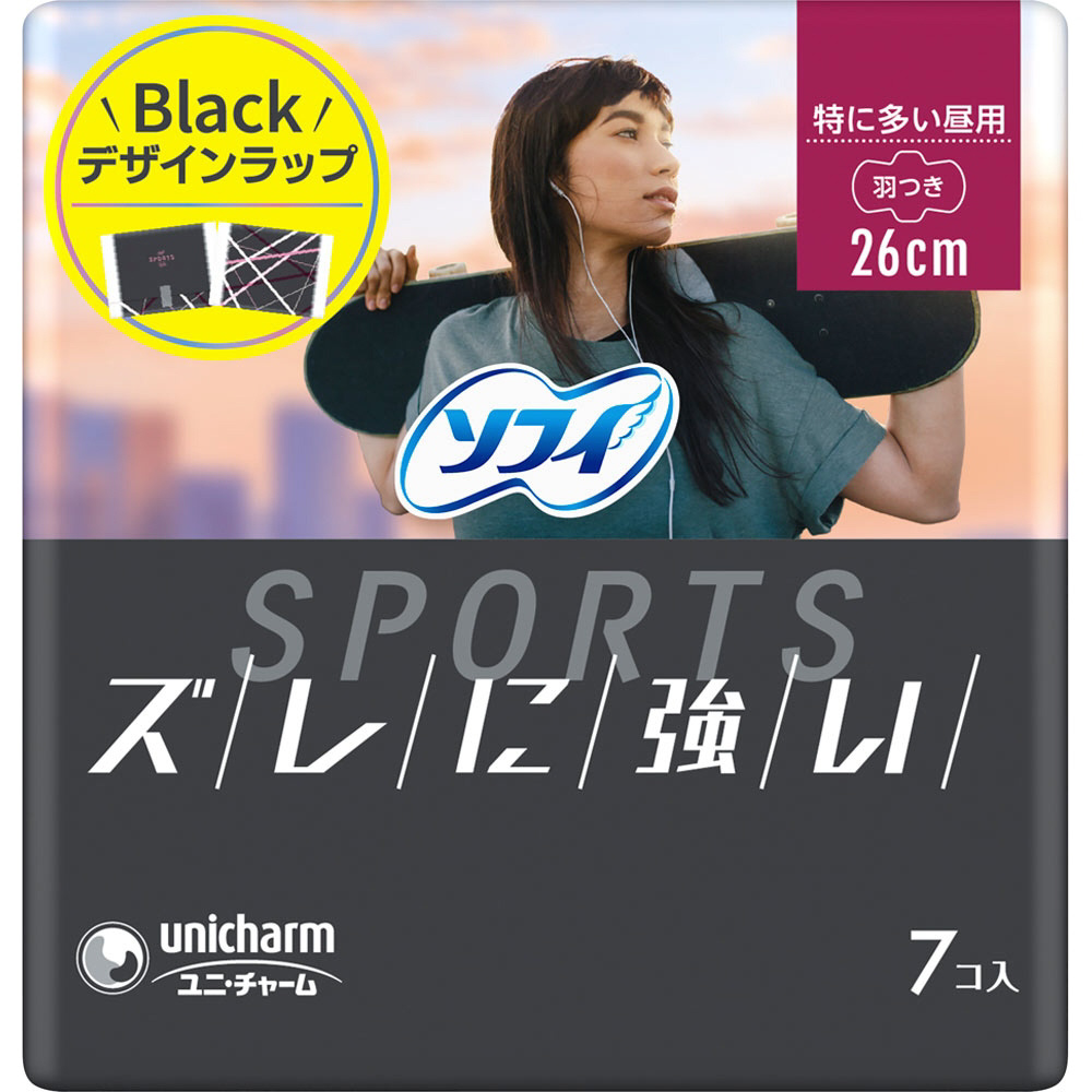 sofy（ソフィ）SPORTS 260 特に多い昼用 羽つき 26cm 7枚｜の通販は