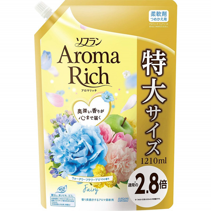 ソフラン アロマリッチ フェアリー つめかえ用特大（1210ml）〔柔軟剤〕