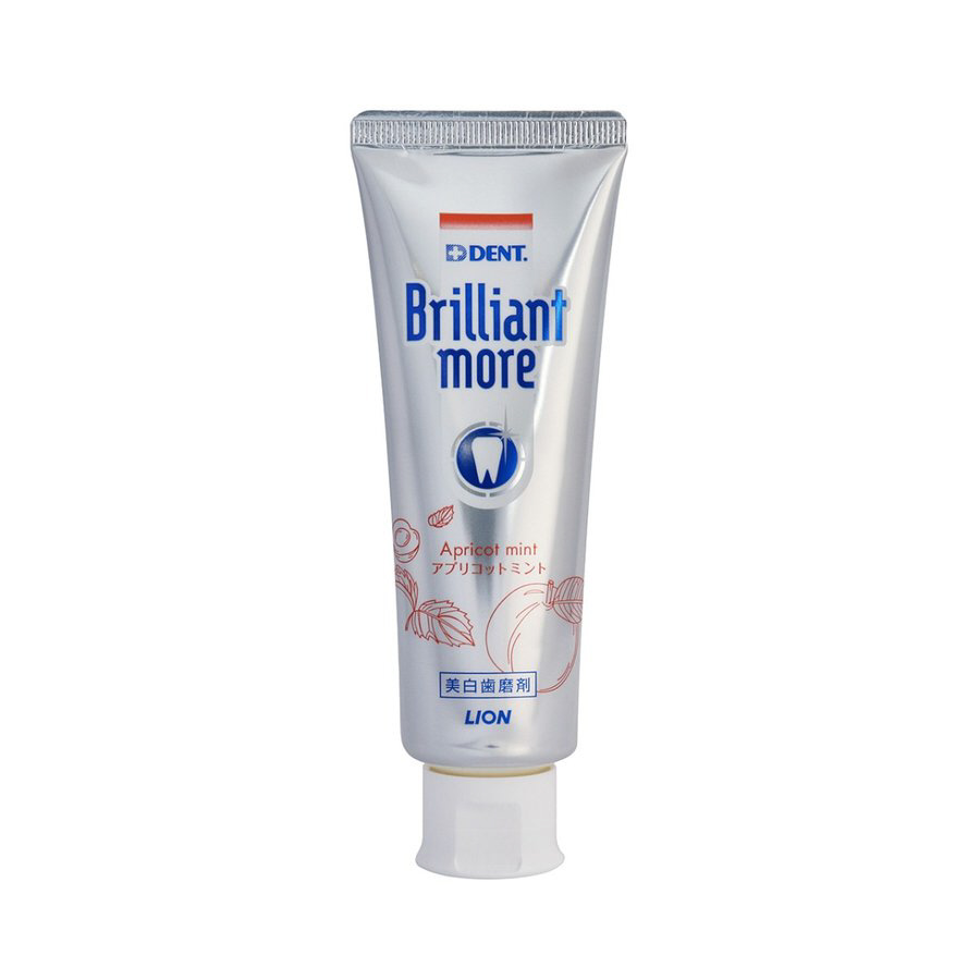 ブリリアントモア　アプリコットミント　4本セット サンプル12本付 ライオン ブリリアントモア W アプリコットミント 90g × 7本 ＋ サンプル 20g × 12本 セット 美白 歯磨剤  ステイン除去 ハミガキ Brillant more w LION 歯磨き 歯磨き粉 はみがき 歯 ホワイトニング 自宅 おすすめ |