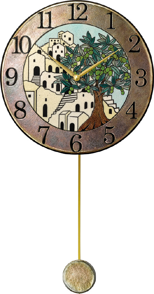 Antonio Zaccarella 陶器 壁掛け 時計 イタリア製 リズム時計 - 掛時計