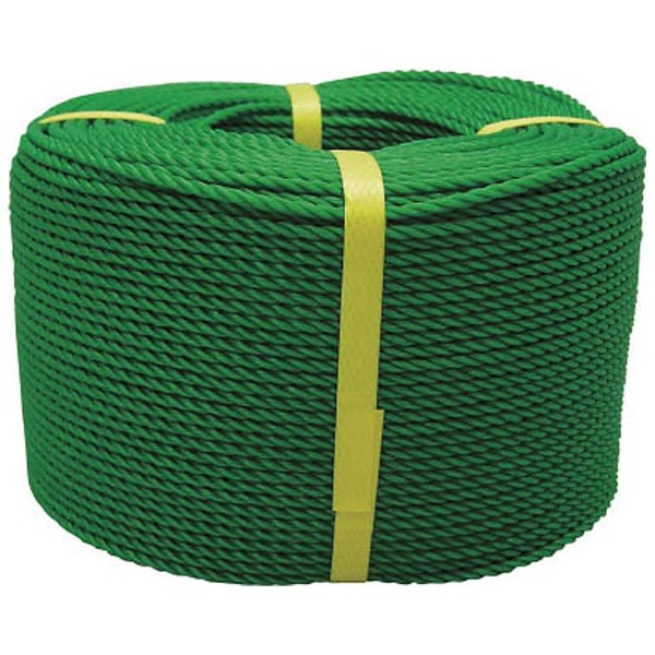 ロープ　PEロープ巻物　3φ×200m　グリーン　PE73