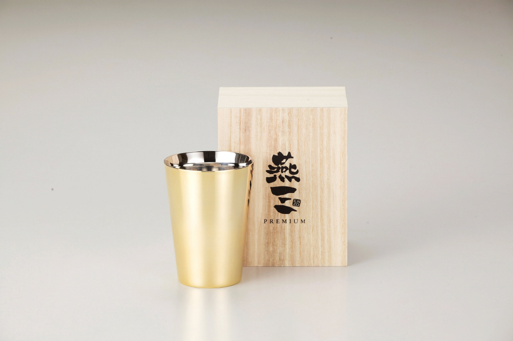 燕三プレミアム ステンレスタンブラー 外金メッキ（270ml） EM9407｜の 