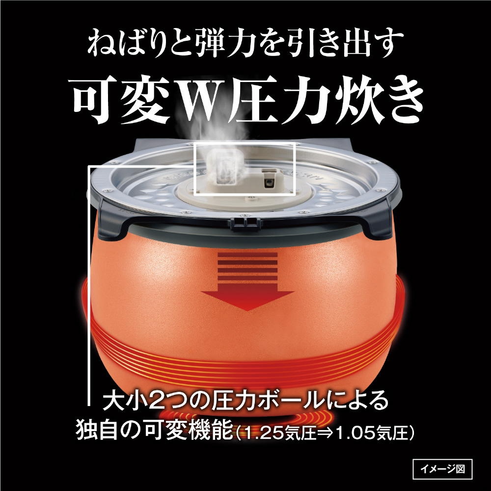 タイガー魔法瓶(TIGER) JPW-S100-HM(メタリックグレー) 炊きたて 高加熱剛火 ジャー炊飯器 5.5合 炊飯器