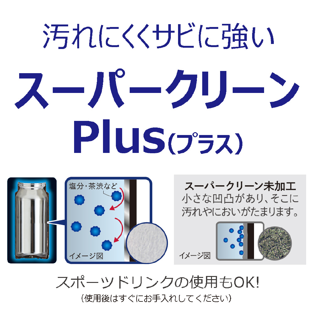 ステンレスボトル 500ml/ストローボトル クジラ MCS-A501WS｜の