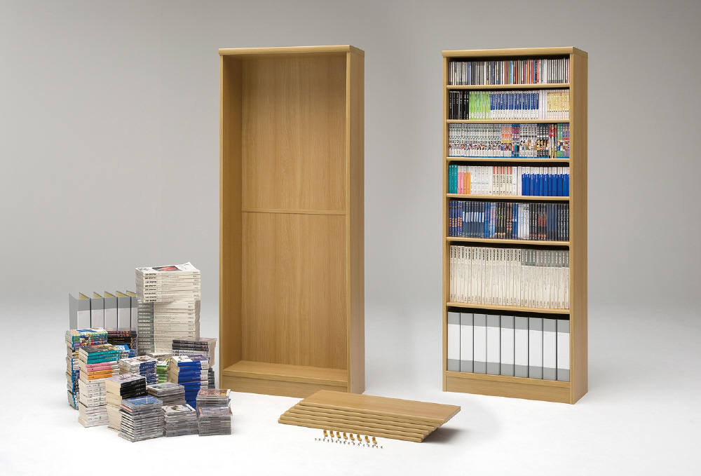 オープンラック 幅90 高さ120cm ダークブラウン カラーラック NC1290DB