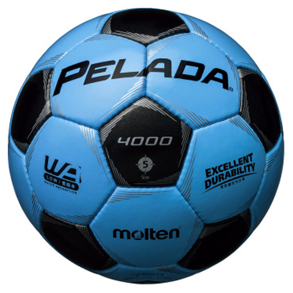 サッカーボール PELADA(ペレーダ)4000 (5号球/サックスブルー×メタリックブラック) F5P4000CK