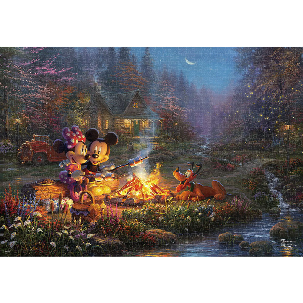 ジグソーパズル D-1000-079 Mickey and Minnie Sweetheart Campfire
