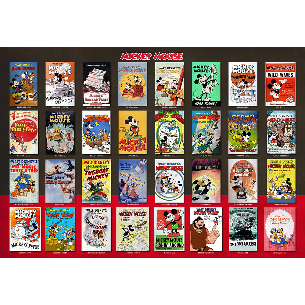 ジグソーパズル D-1000-496 Movie Poster Collection Mickey Mouse