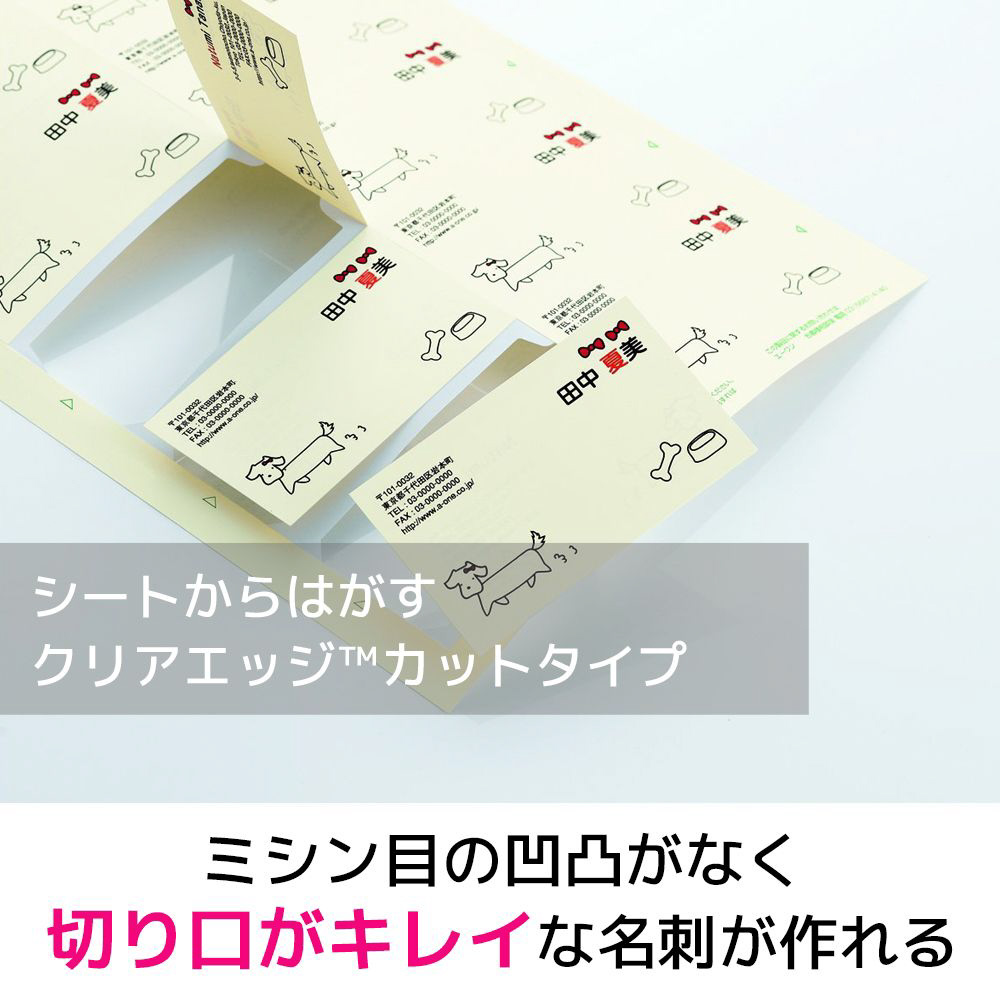 コクヨ マルチプリンタ用名刺用紙（マイクロミシン）両面印刷用・普通