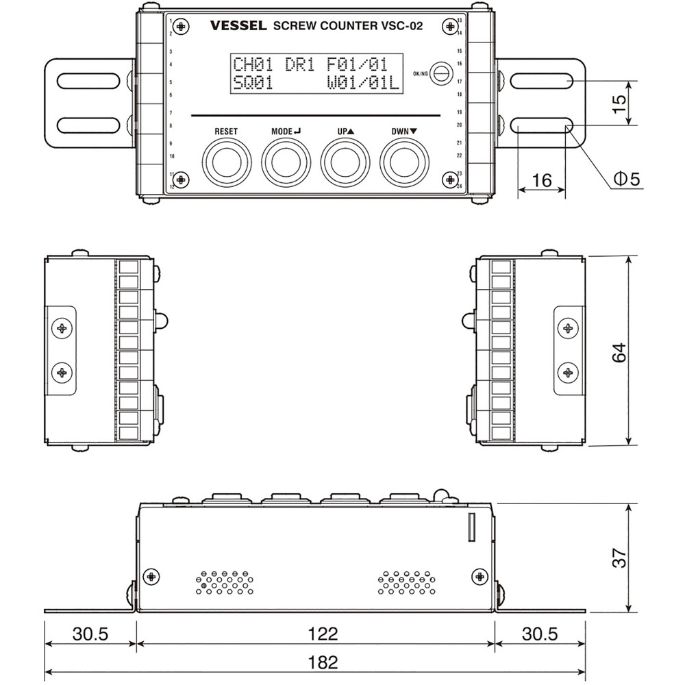 ベッセル　ＡＣタイプ用スクリューカウンター　ＶＳＣ－０２ VSC-02